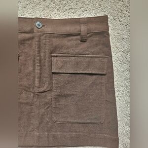 Madewell NWT Utility Mini Skirt Moleskin Women's Size 6 Brown New With Tags